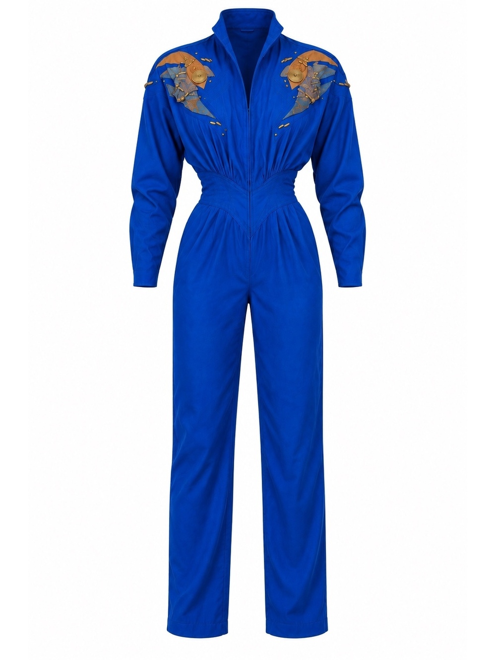 Vintage IIF Embellished Blue Jumpsuit